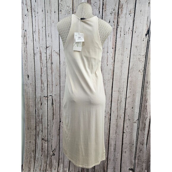 MDS Women's Small Zara Lightweight 100% Cotton Sleeveless Fitted‎ Midi Dress NEW - Picture 4 of 10